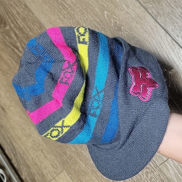 Fox Multicolor Knit Beanie With Brim - Picture 2 of 2